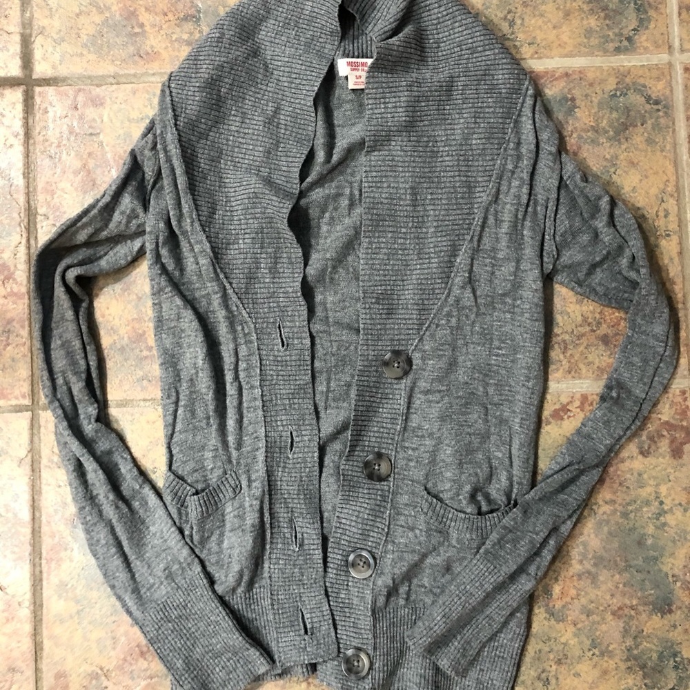 MOSSIMO Small Grey Button Up Sweater